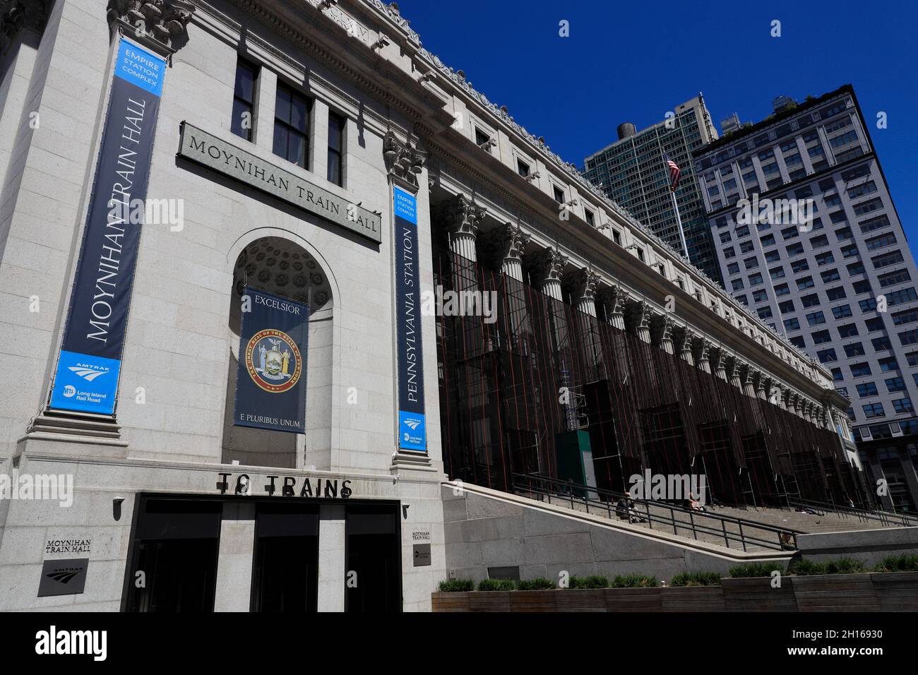 Exterior view of Moynihan Trail Hall of Penn Station the adaptive