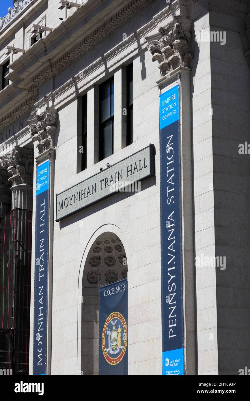 Exterior view of Moynihan Trail Hall of Penn Station the adaptive