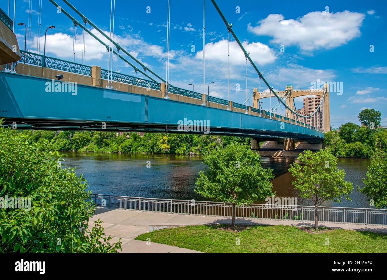 Hennepin Avenue Bridge, Minneapolis, Minnesota Stock Photo