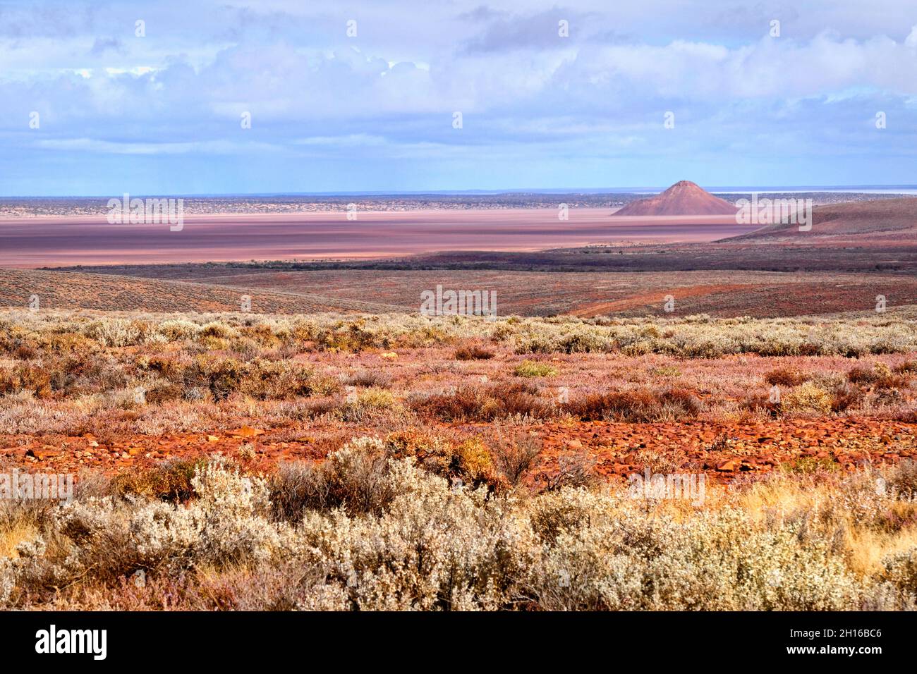 Australian outback landscape near Lake Gairdner, South Australia Stock Photo