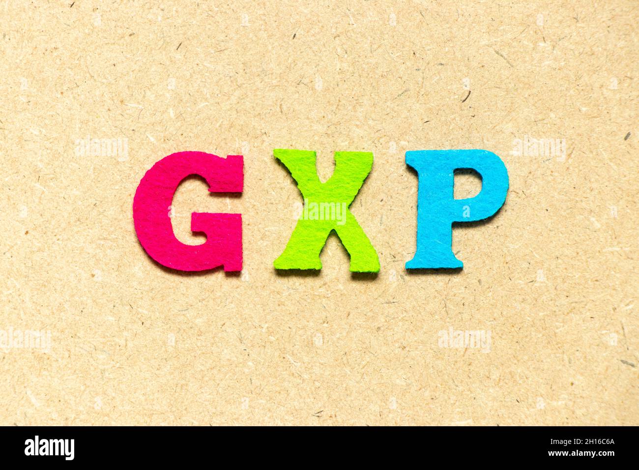Gxp Font Color cloth alphabet letter in word GXP on wood background Stock Photo ...