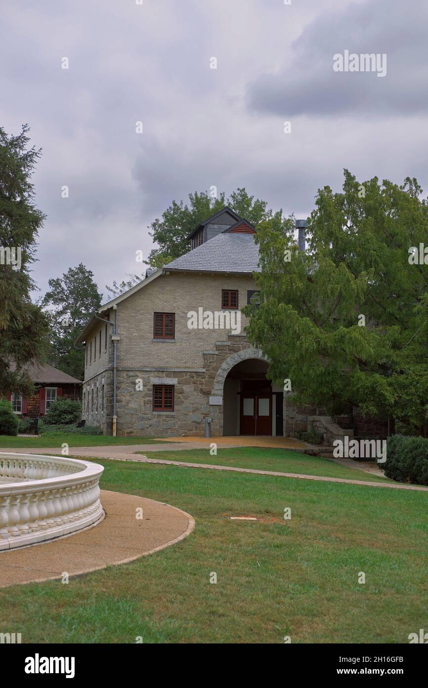 Stone carriage house and historic buildings of the Maymont estate in Rchmond, Virginia Stock