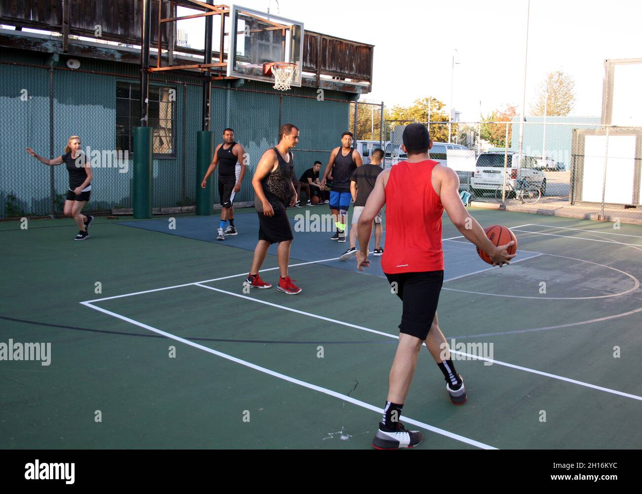 VANCOUVER, CANADA Jul 30, 2021 A group of young people playing
