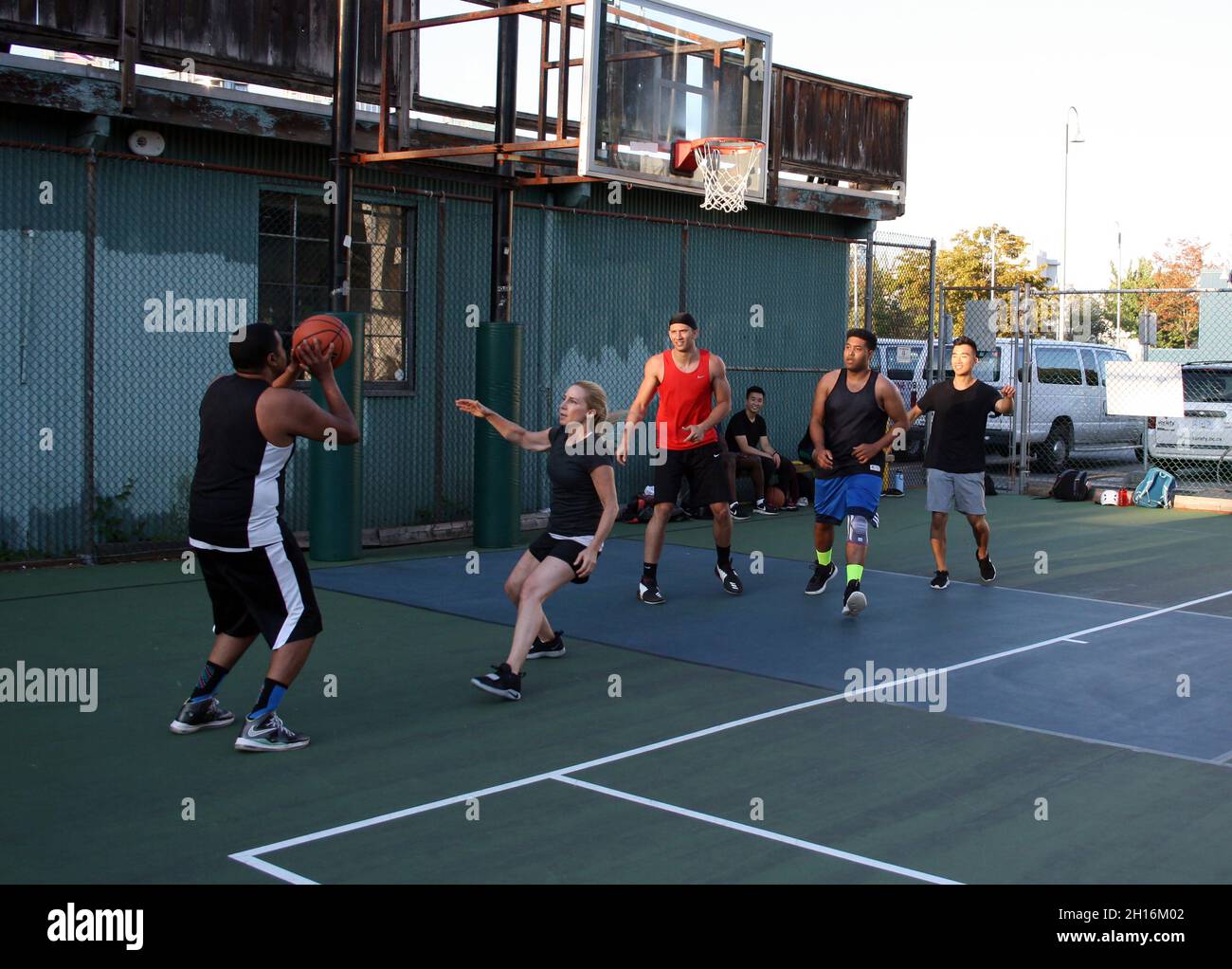 VANCOUVER, CANADA Jul 30, 2021 A group of young people playing