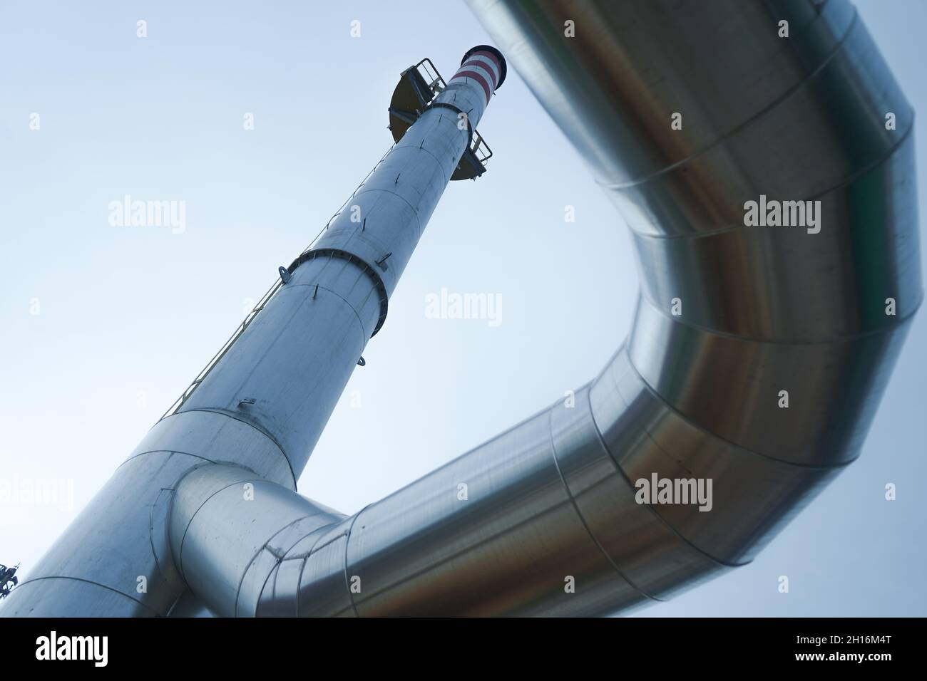 A stack or chimney used to exhaust flue gas from Boiler Unit, mostly in