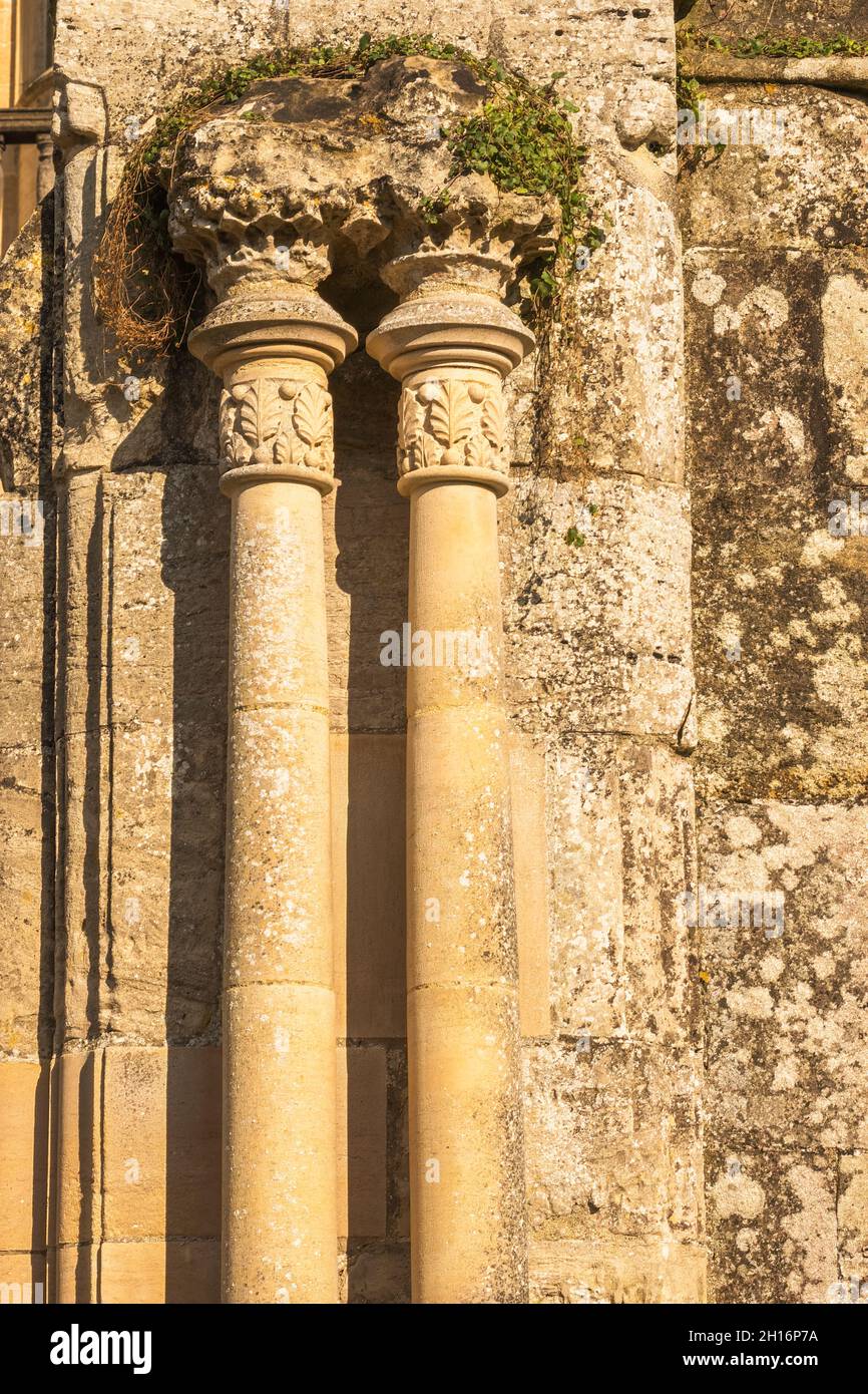 Scenic landscapes and parkland and water features near Fountains abbey Stock Photo