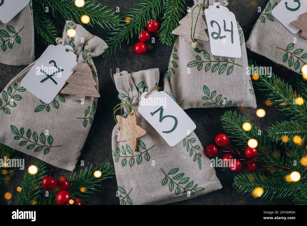 advent calendar bolsas fabric