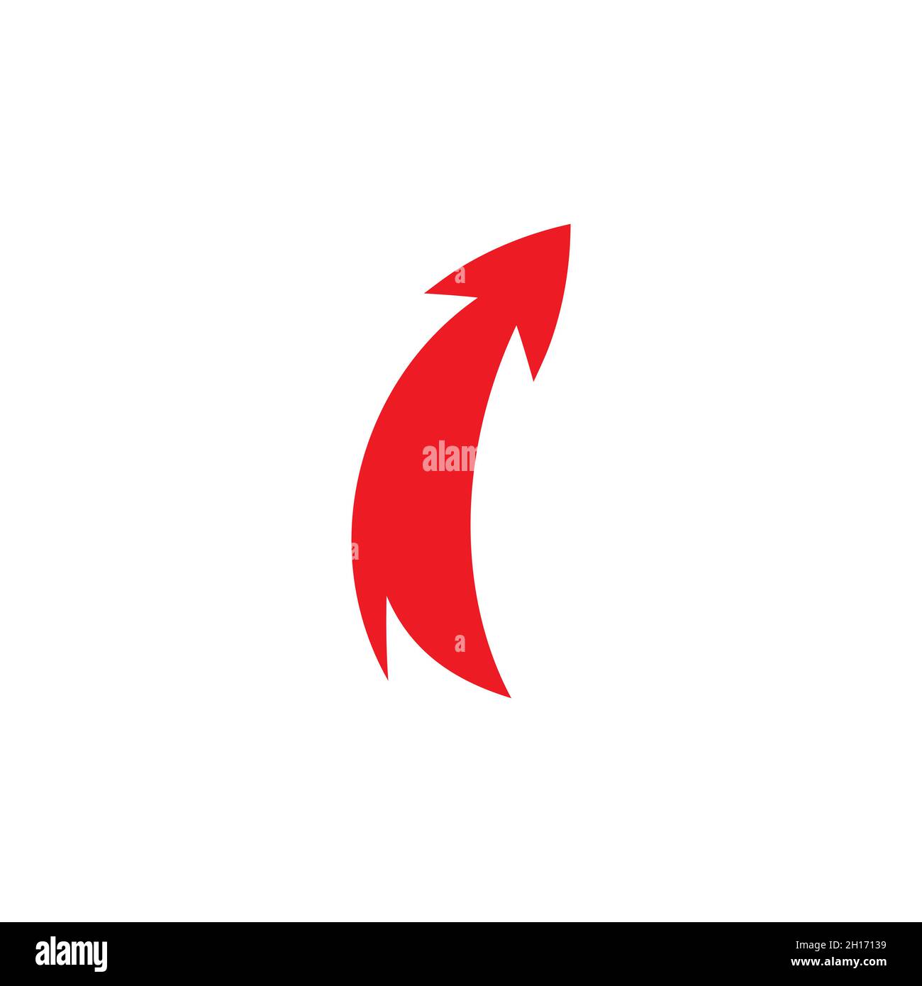 red motion arrow up icon. Forward, growth sign. Isolated on white ...