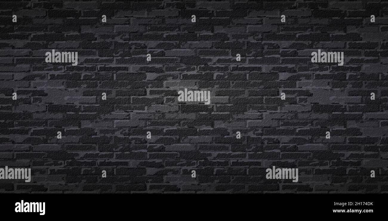 realistic horizontal black brick vector background editable image Stock Vector