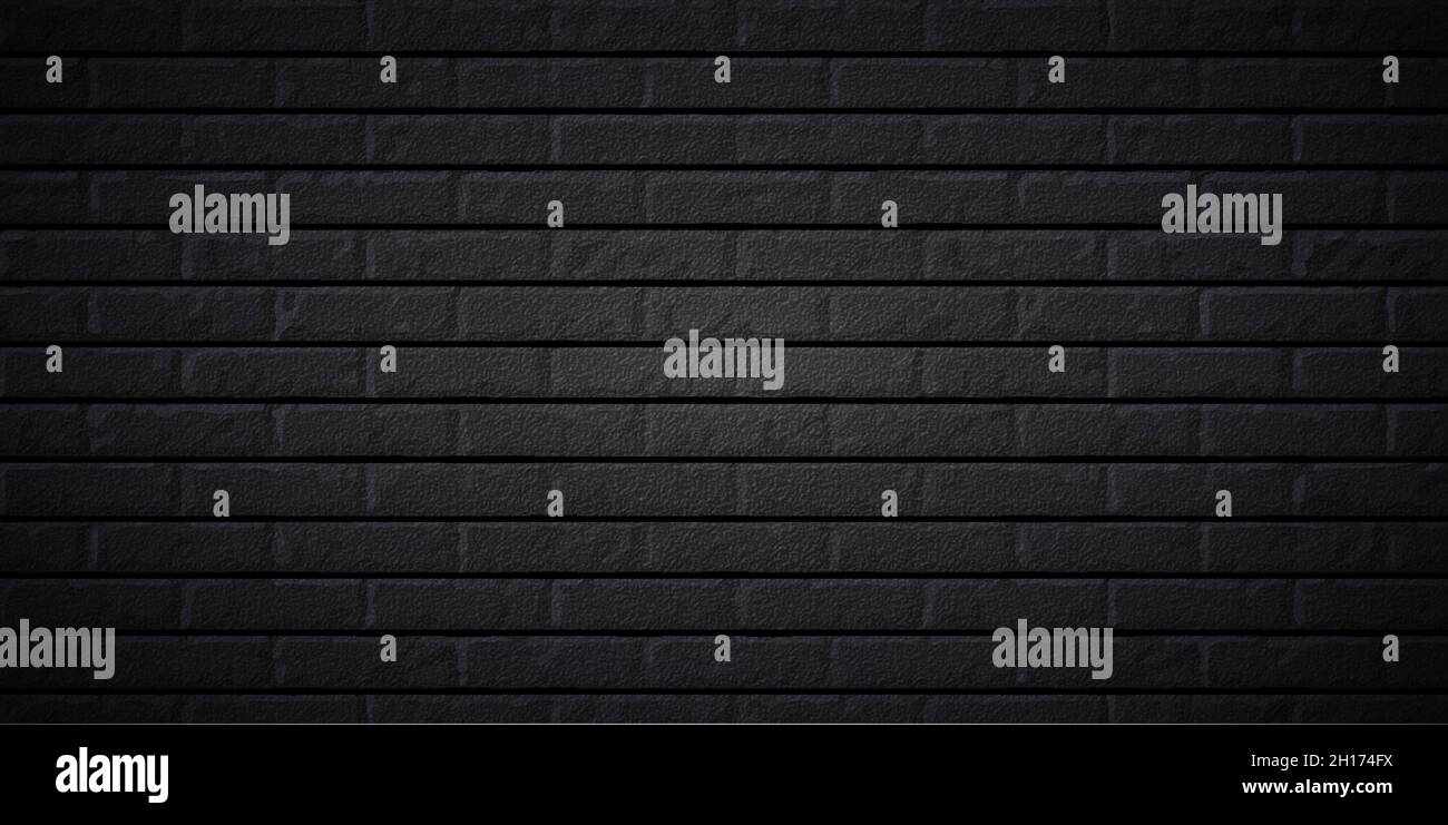 realistic horizontal black brick vector background editable image Stock Vector