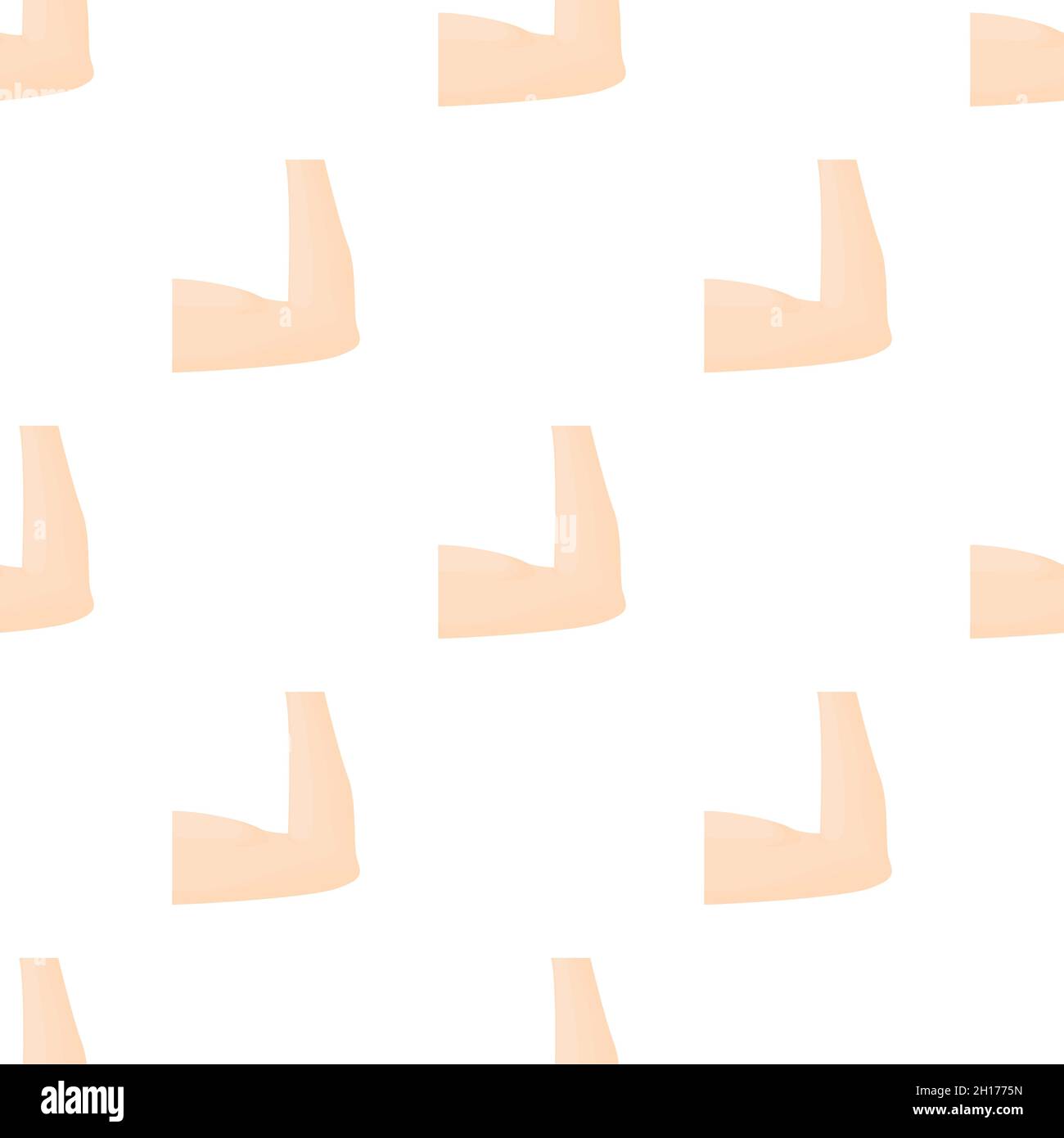 Arm showing biceps muscle pattern seamless background texture repeat wallpaper geometric vector Stock Vector