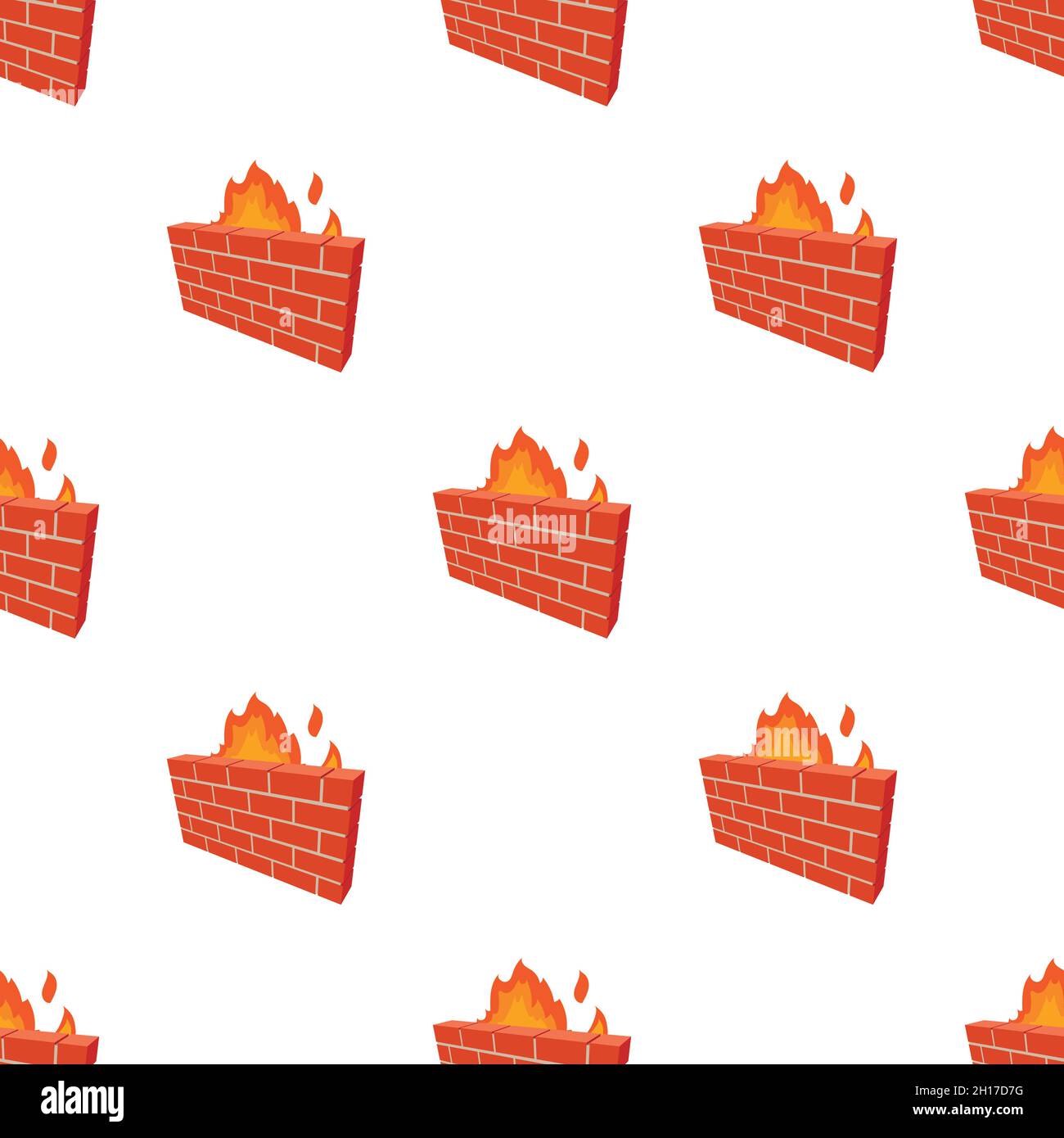 Firewall pattern seamless background texture repeat wallpaper geometric vector Stock Vector