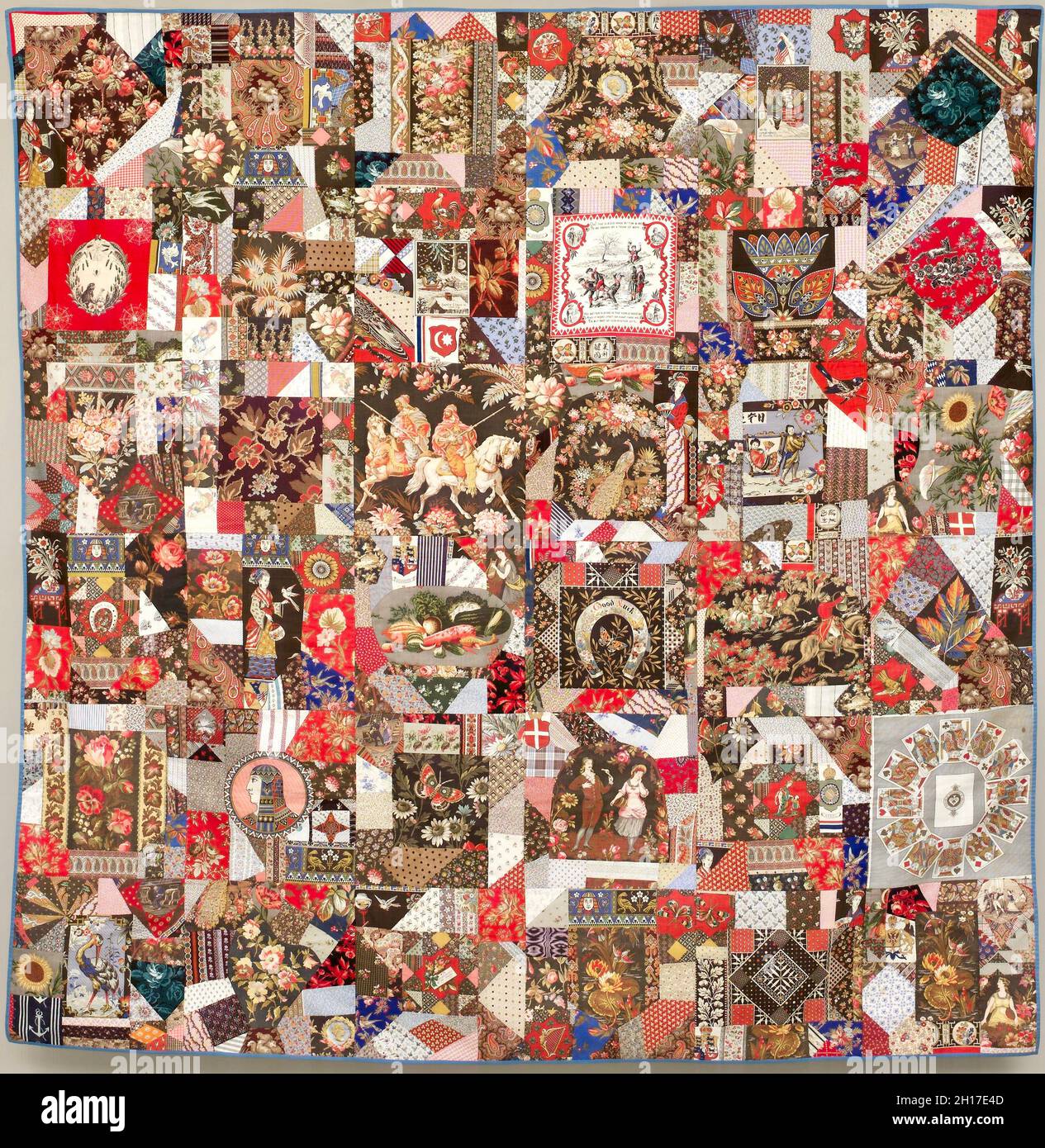 American Quilting Art - Crazy Quilt - 1880's Stock Photo - Alamy