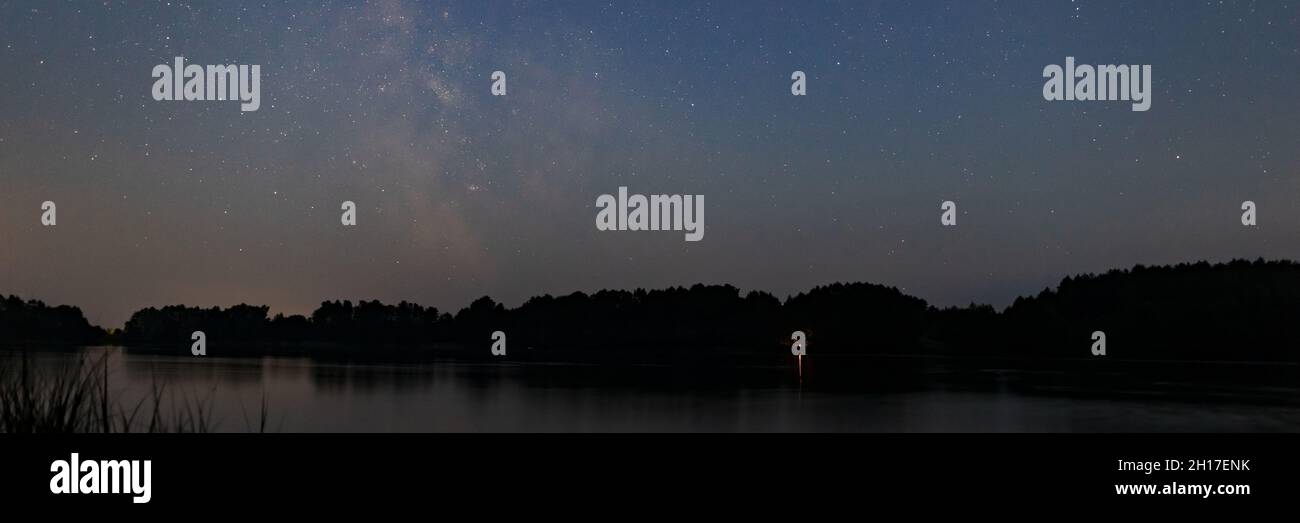 Night landscape of starry sky and milky way background Stock Photo - Alamy