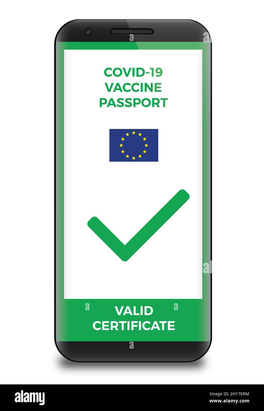 Verification of the Green Pass on smartphone Stock Photo Alamy