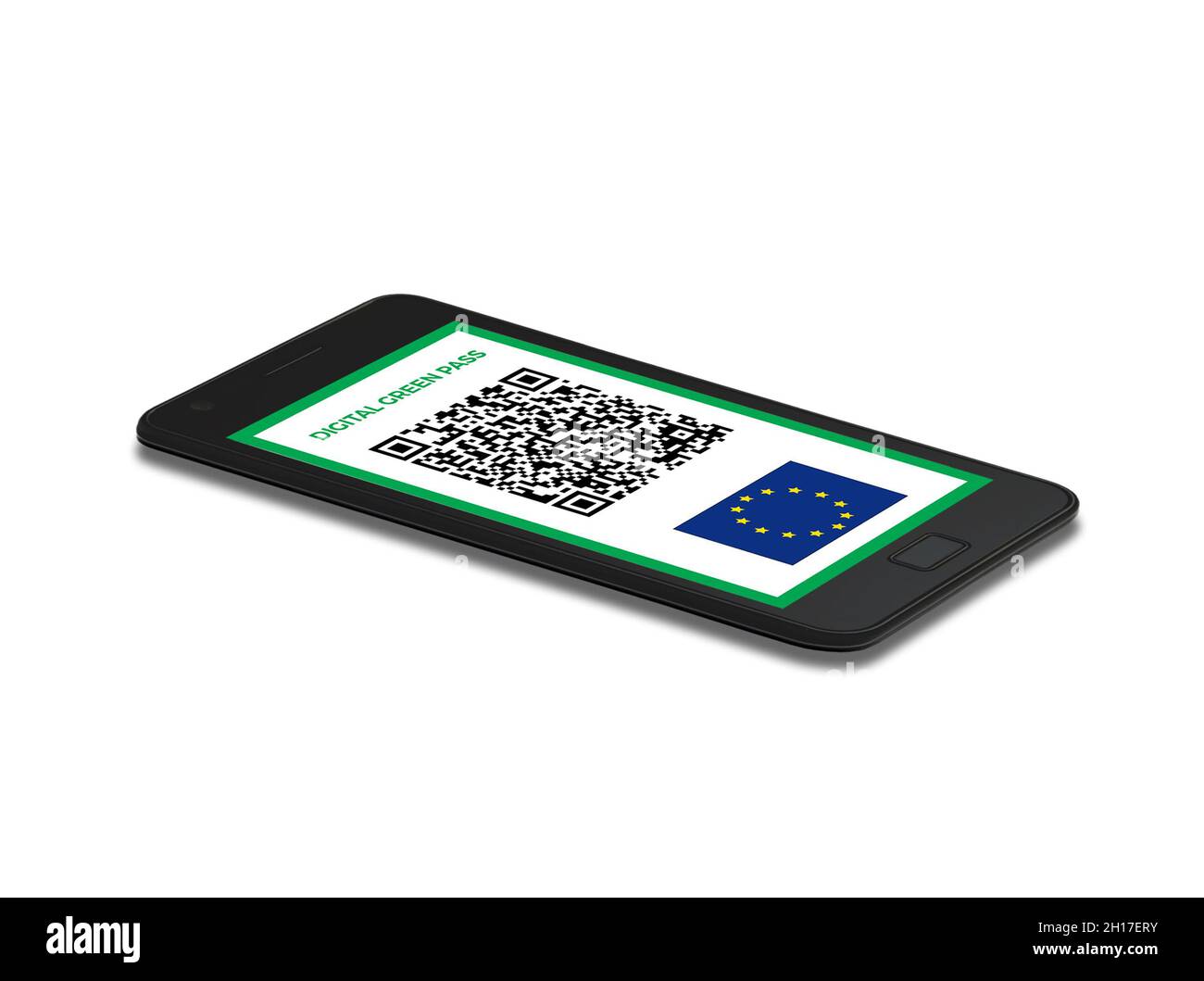 Verification of the Green Pass on smartphone Stock Photo Alamy