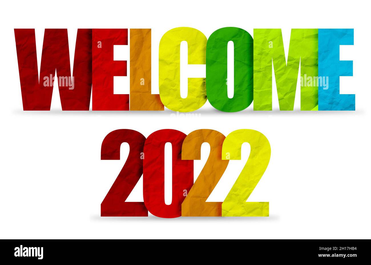 Welcome 2022 - Happy new year Stock Photo