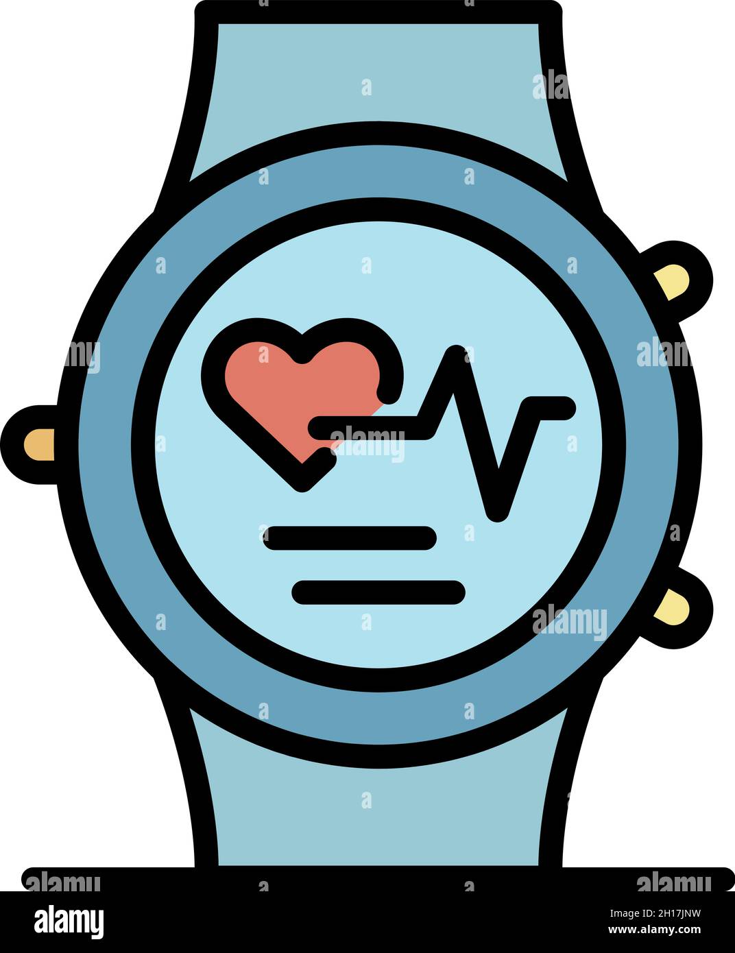 Medical smartwatch icon. Outline medical smartwatch vector icon color ...
