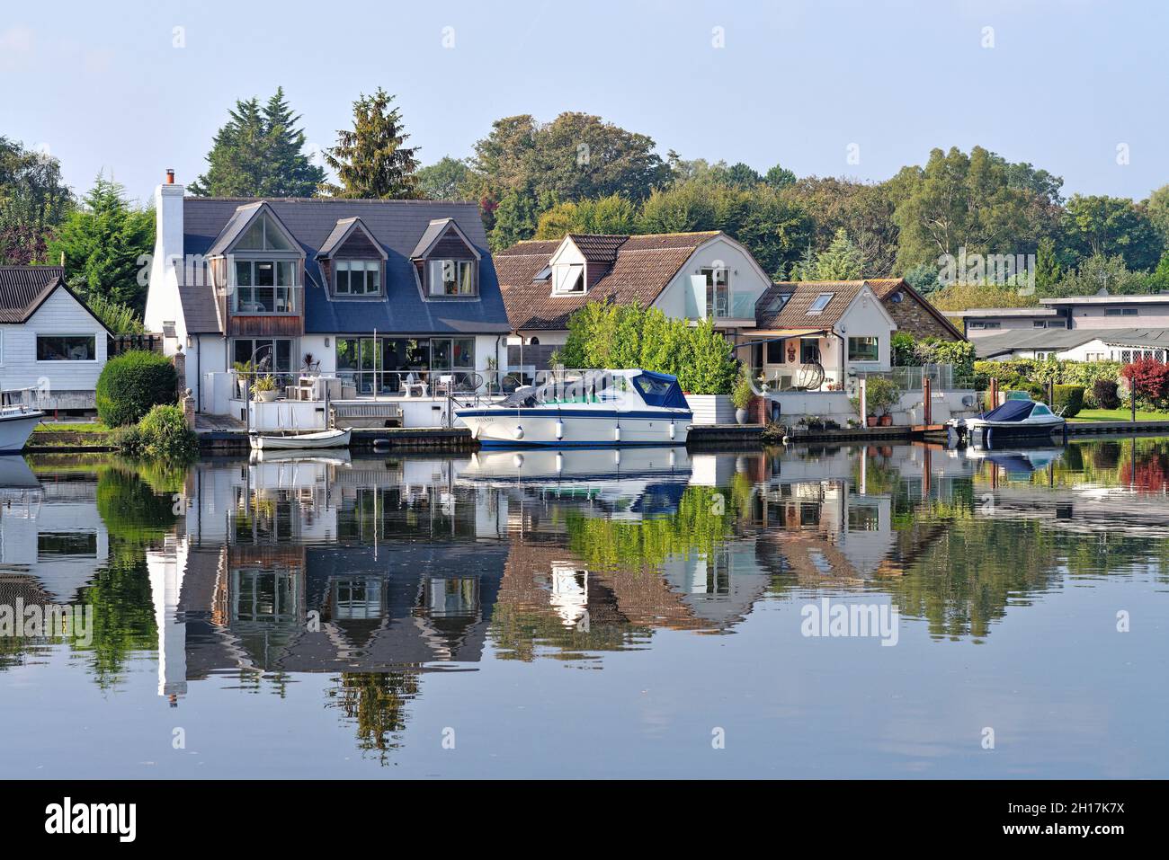 The River Thames at Laleham on a sunny early autumn day, Surrey England