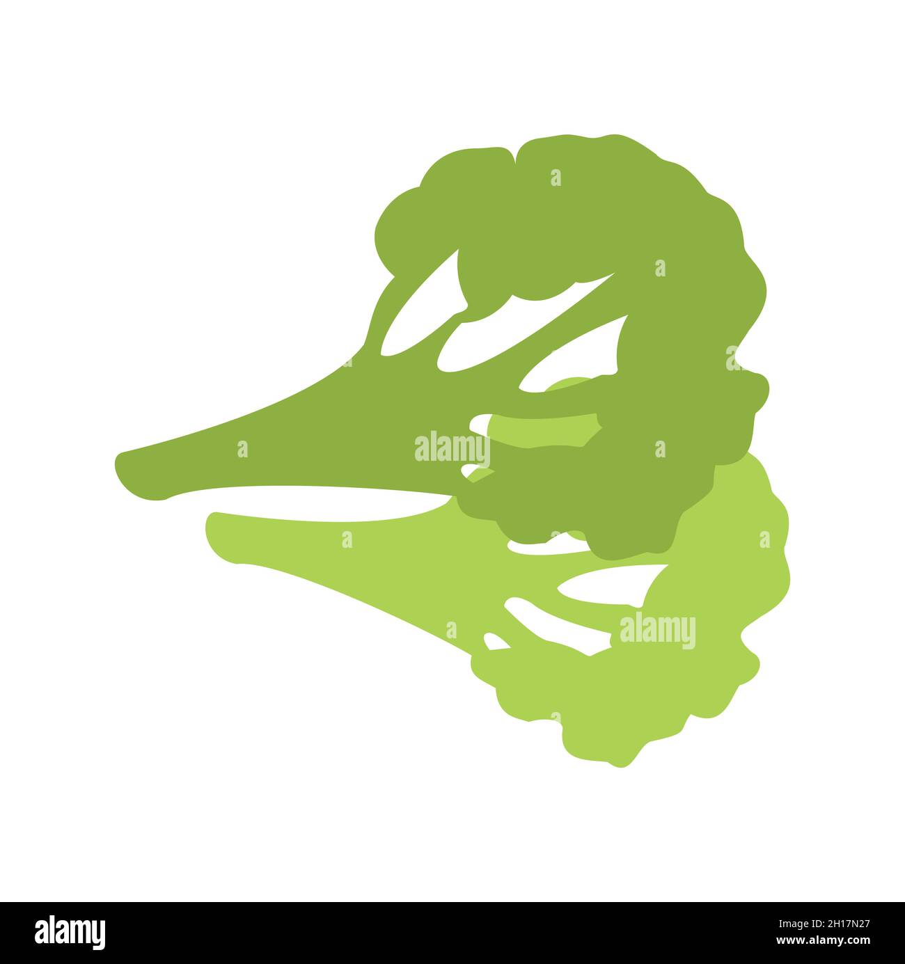 Broccoli flat icon isolated. Healthy food vector illustration Stock ...