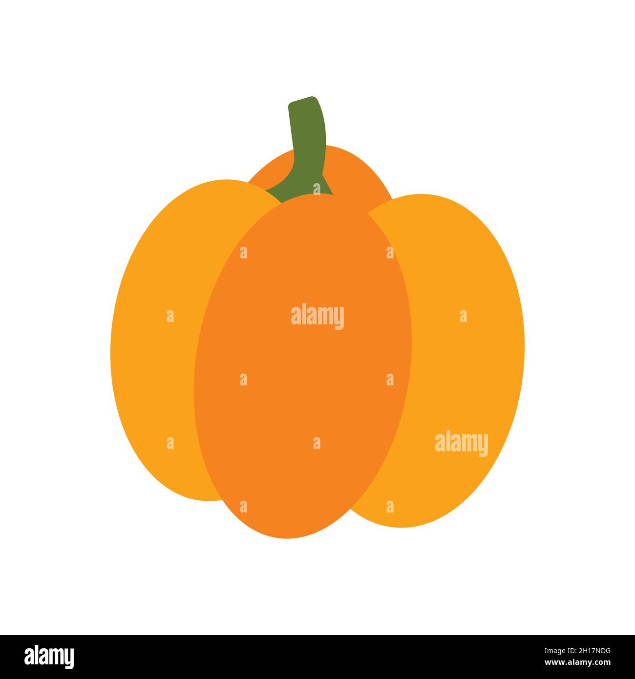 Pumpkin isolated on a white background. flat design style. Vector ...