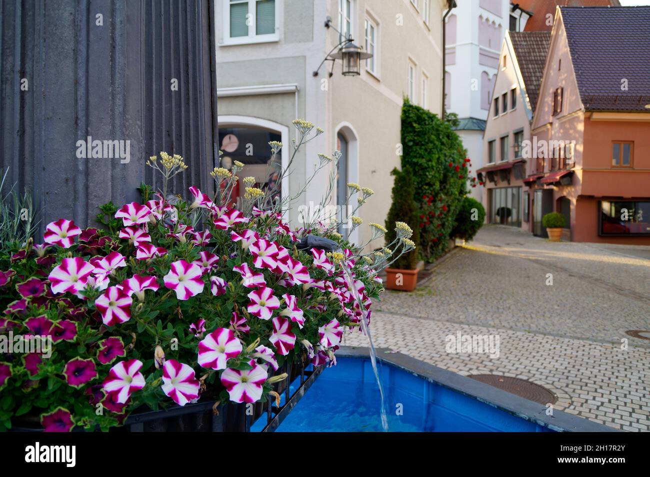 romantic german town in Bavaria Burgau Stock Photo