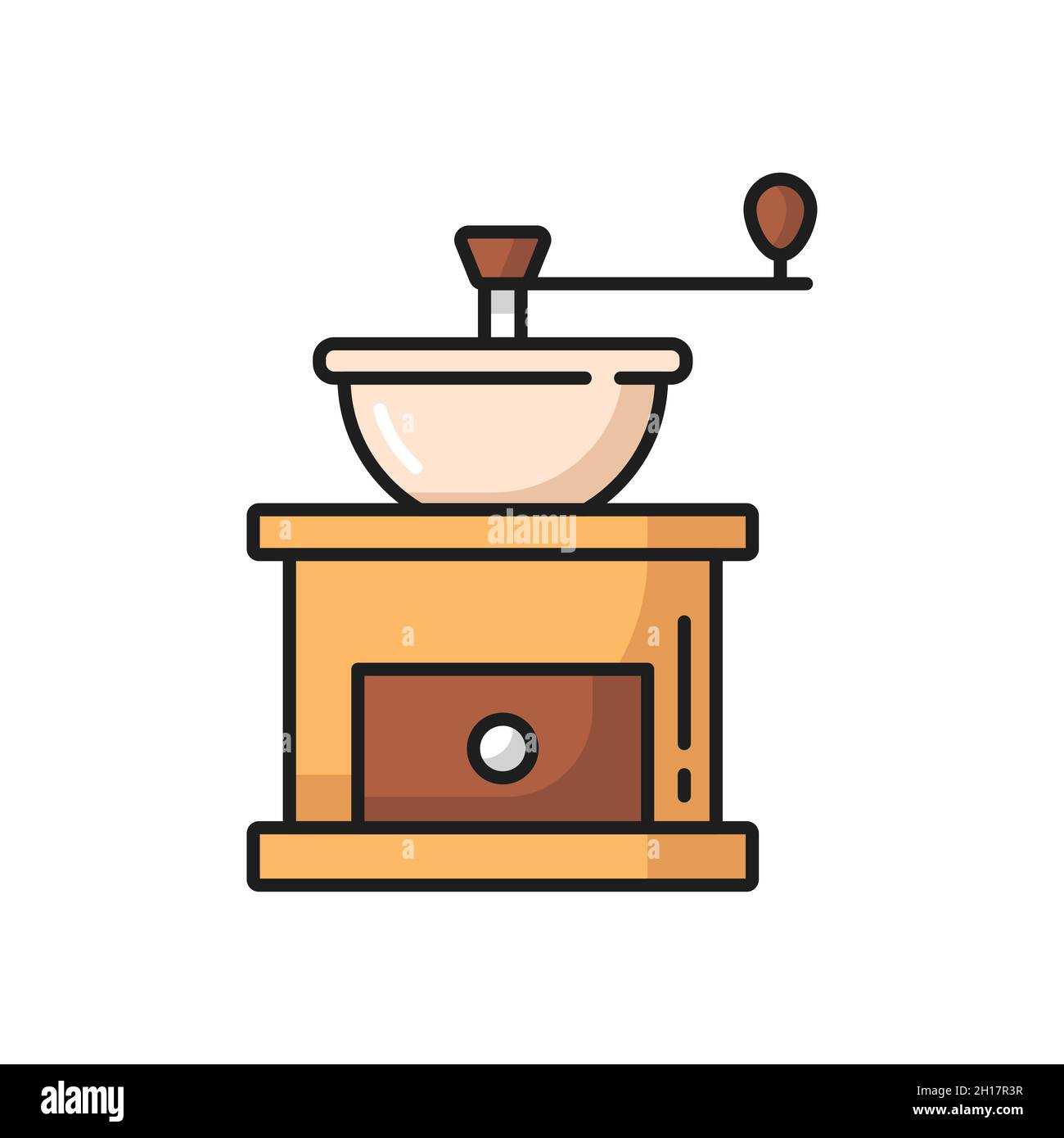 Cocoa powder grinder Stock Vector Images - Alamy
