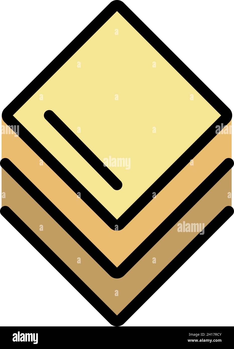 Editor image layer icon. Outline editor image layer vector icon color flat isolated Stock Vector
