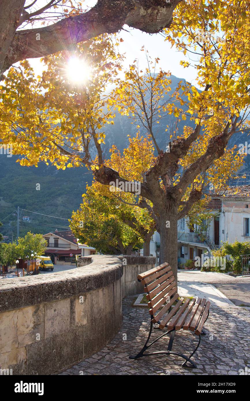 Civitella Messer Raimondo in Abruzzo, Italy during fall season Stock Photo