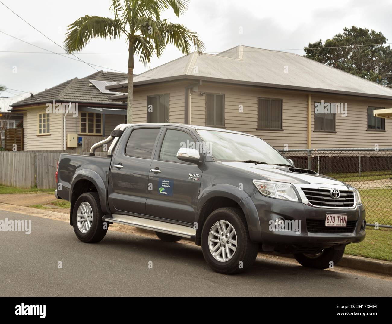 Toyota Hilux ute in suburb of Brisbane, Queensland, Australia Stock Photo