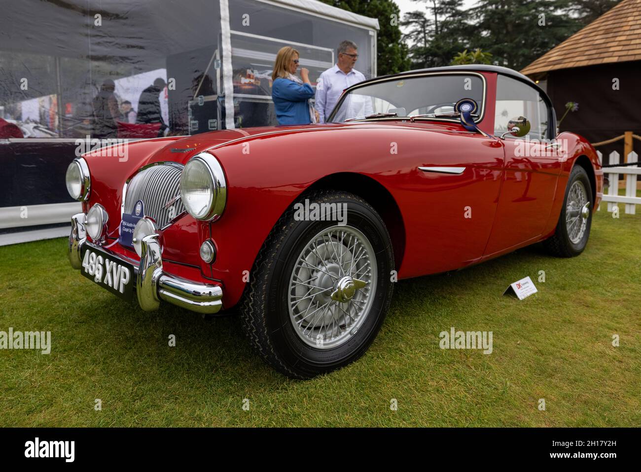 Austin-Healey 100 ‘486 XVP’ on display at the Concours d'Elegance held at Blenheim Palace on the 5th September 2021 Stock Photo