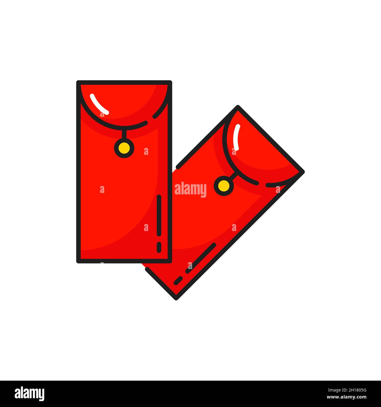 Red envelope. Angpao icon on white background Stock Vector Image & Art -  Alamy