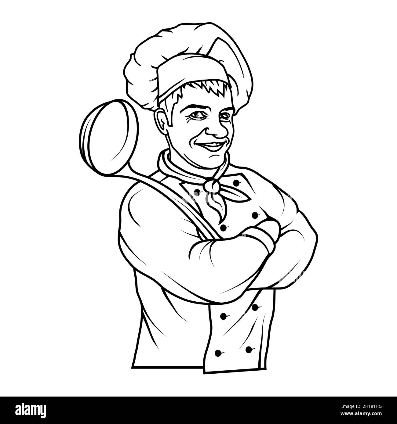 Chef in uniform. Cook logo. Chef Hat. Professional chef Stock Vector