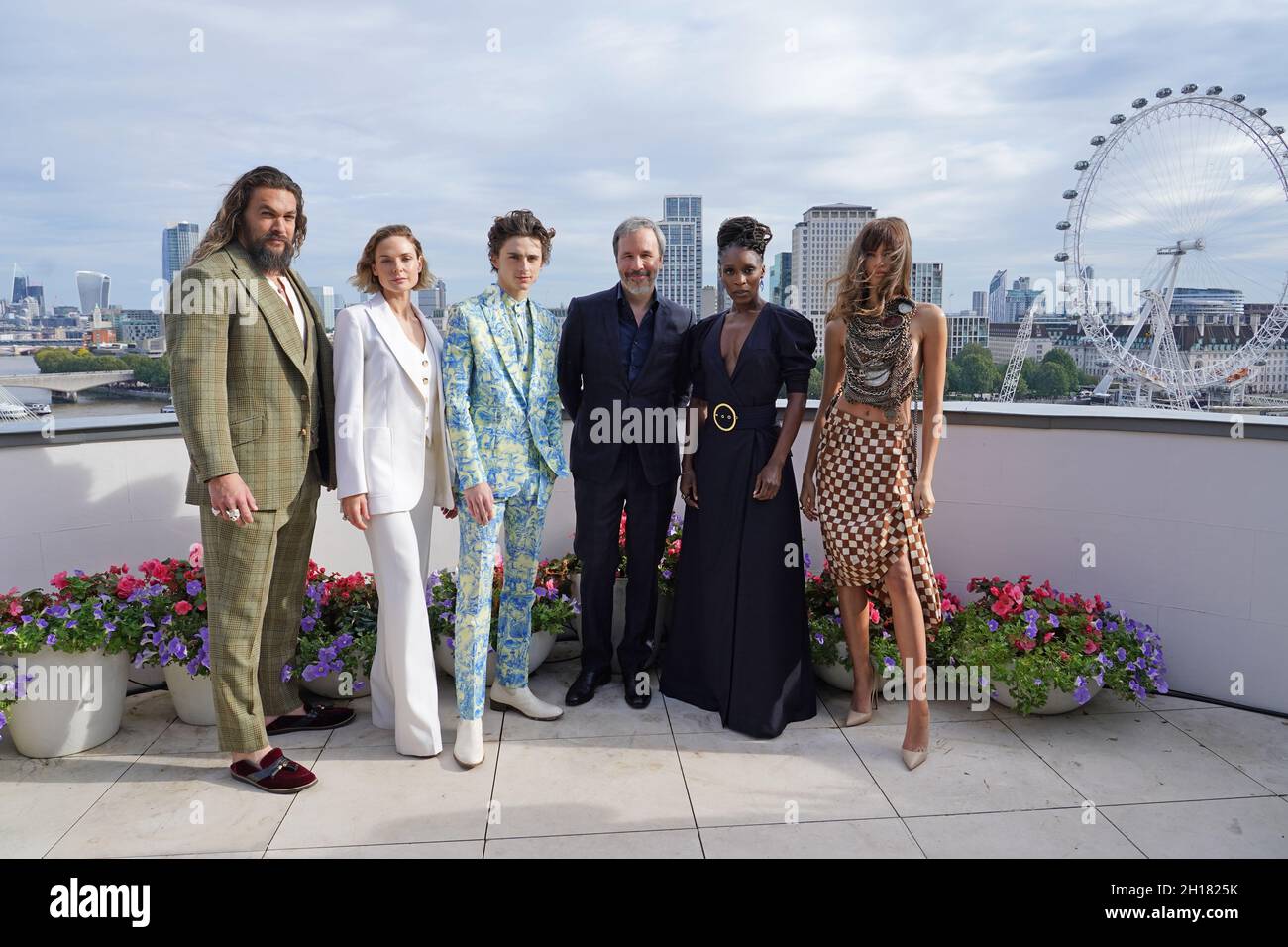 (left to right) Jason Momoa, Rebecca Ferguson Timothee Chalamet, Denis