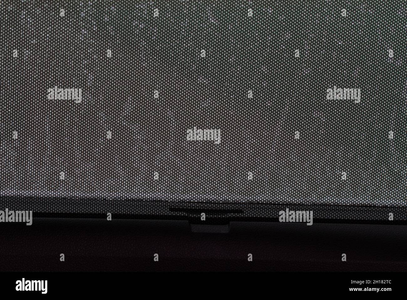 Opened sunshade. Car side window curtains sunshades. Sunblind curtain ...