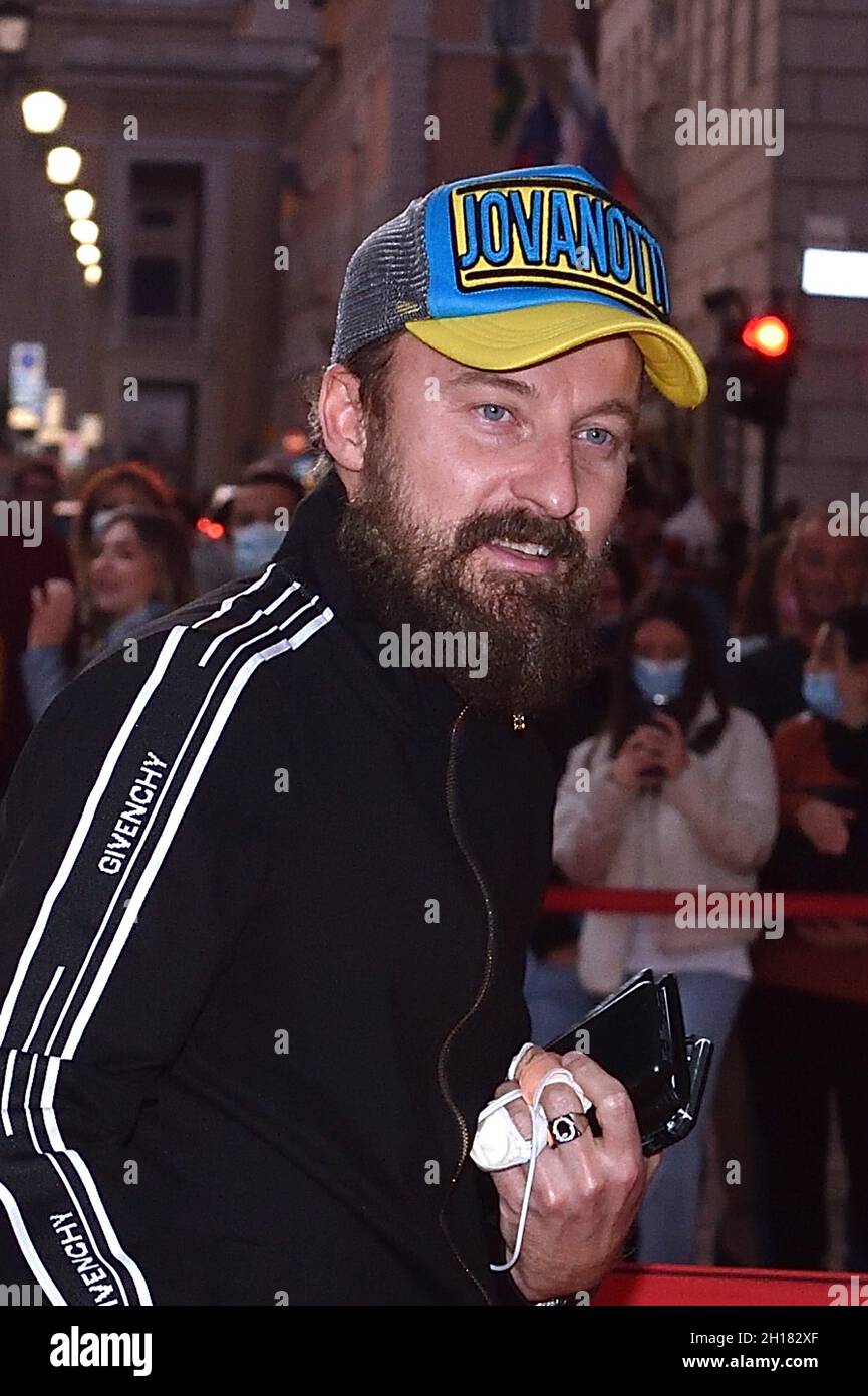 ROME, ITALY - OCTOBER 16: Francesco Facchinetti attend the red carpet of the movie 'Time Is Up' during the 19th Alice Nella Città 2021 at Auditorium della Conciliazione on October 16, 2021 in Rome, Italy. Stock Photo