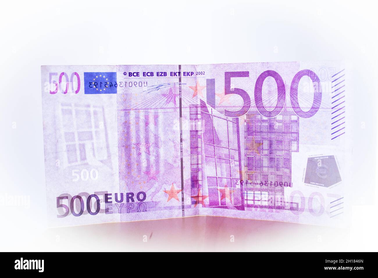 500 euros in official banknotes. No people Stock Photo