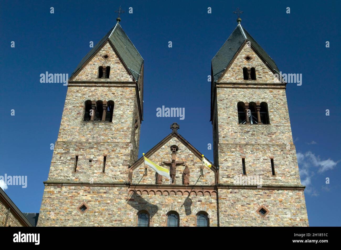 The monastery of St. Hildegard, Eibingen near Ruedesheim, founded by Hildegard von Bingen, Rheinland Pfalz, Germany, Europe Stock Photo