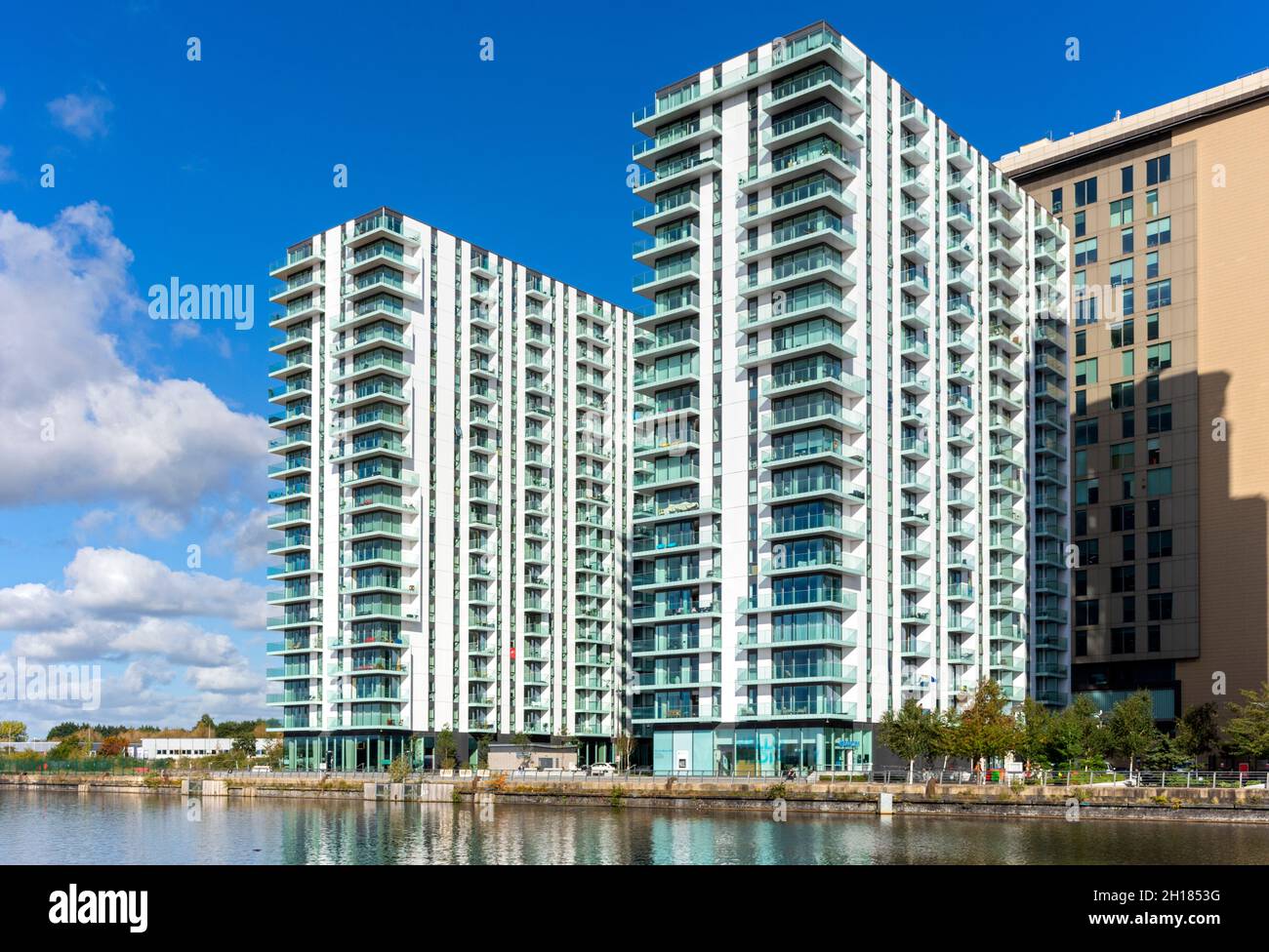 The Lightbox apartment blocks, MediaCityUK, Salford Quays, Manchester
