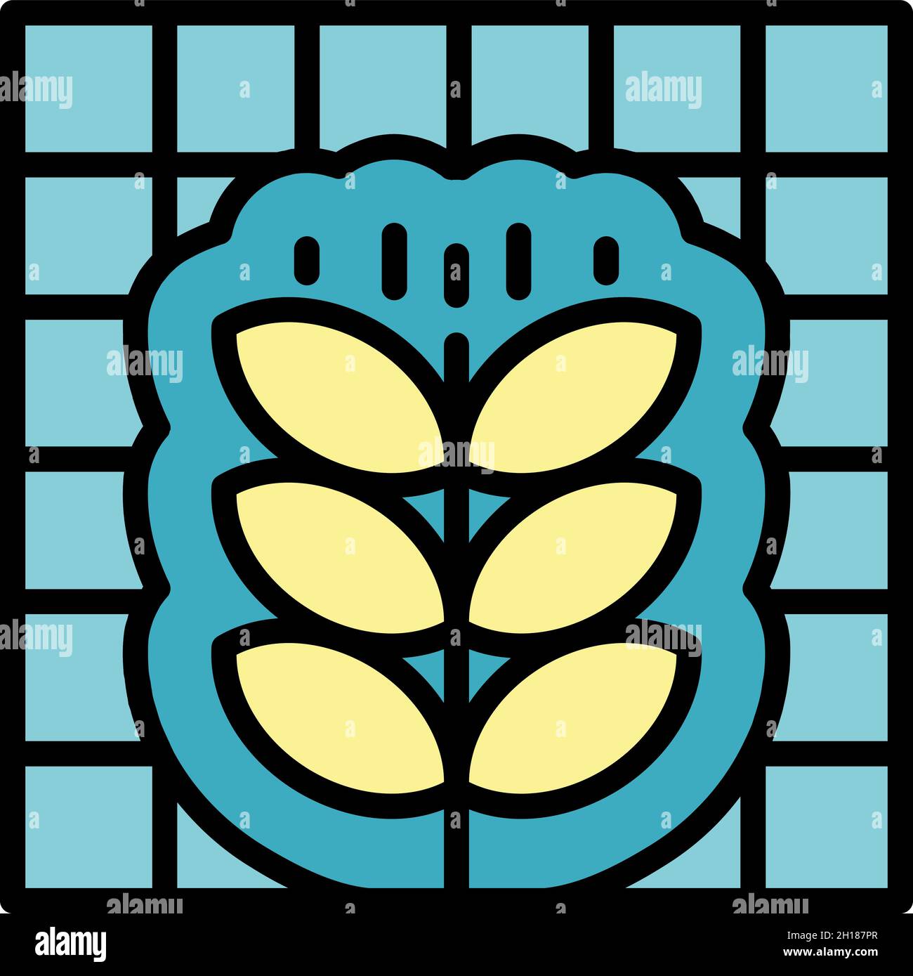 Smart control plant icon. Outline smart control plant vector icon color ...