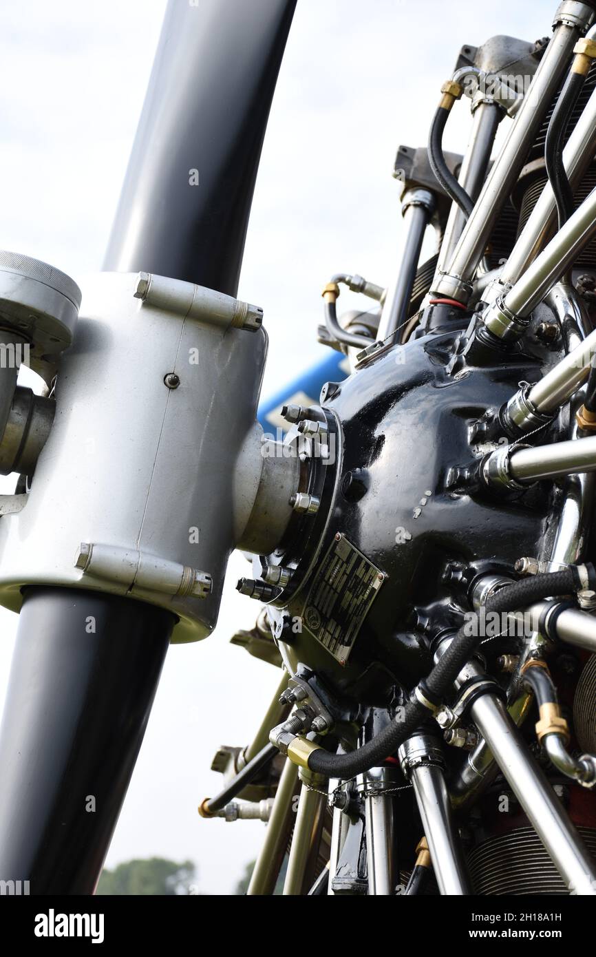 Pratt & Whitney radial engine close up Stock Photo