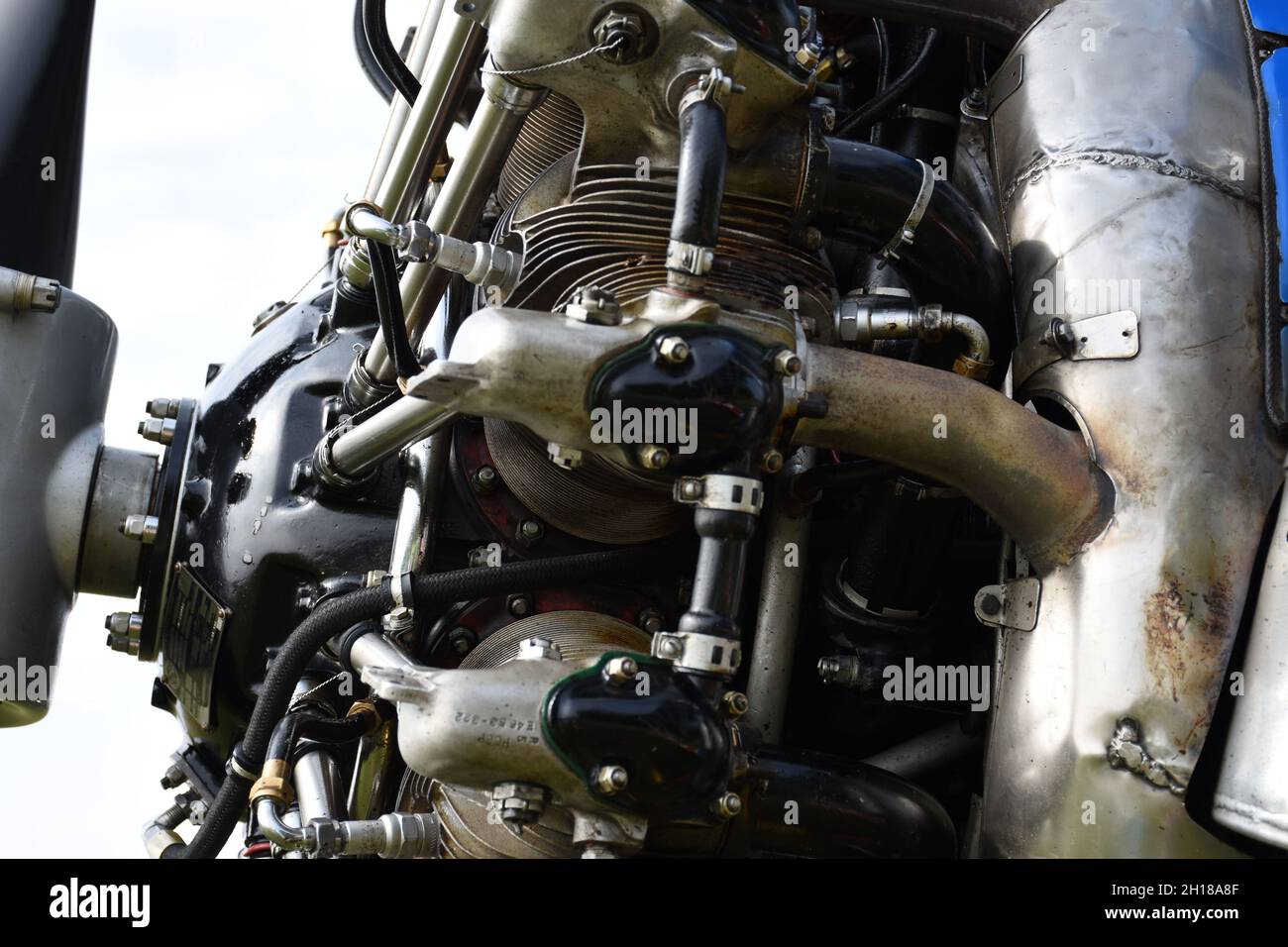 Pratt & Whitney radial engine close up Stock Photo