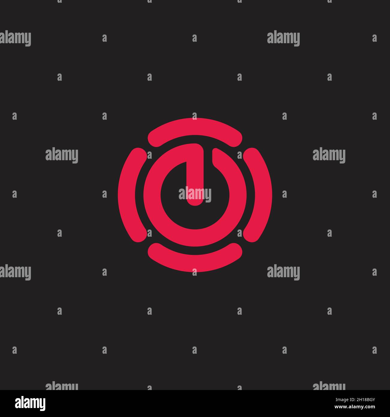 Free Vector  Flat red start button