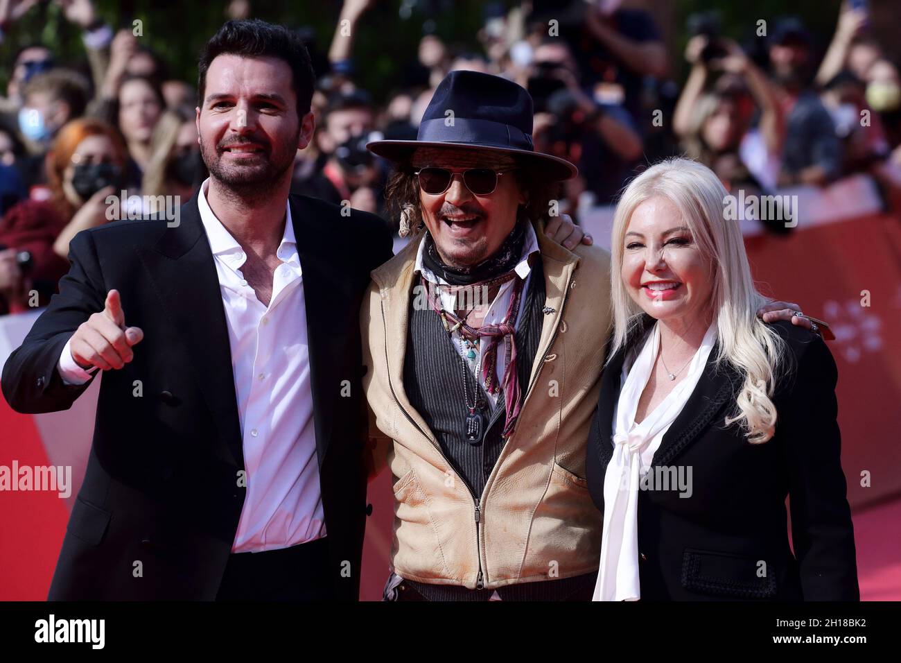 October 17, 2021 - Actor JOHNNY DEEP on the red carpet of Puffins  at Rome Film Festival in Rome, Italy    Â©Evandro Inetti via ZUMA Wire) (Credit Image: © Evandro Inetti/ZUMA Press Wire) Stock Photo