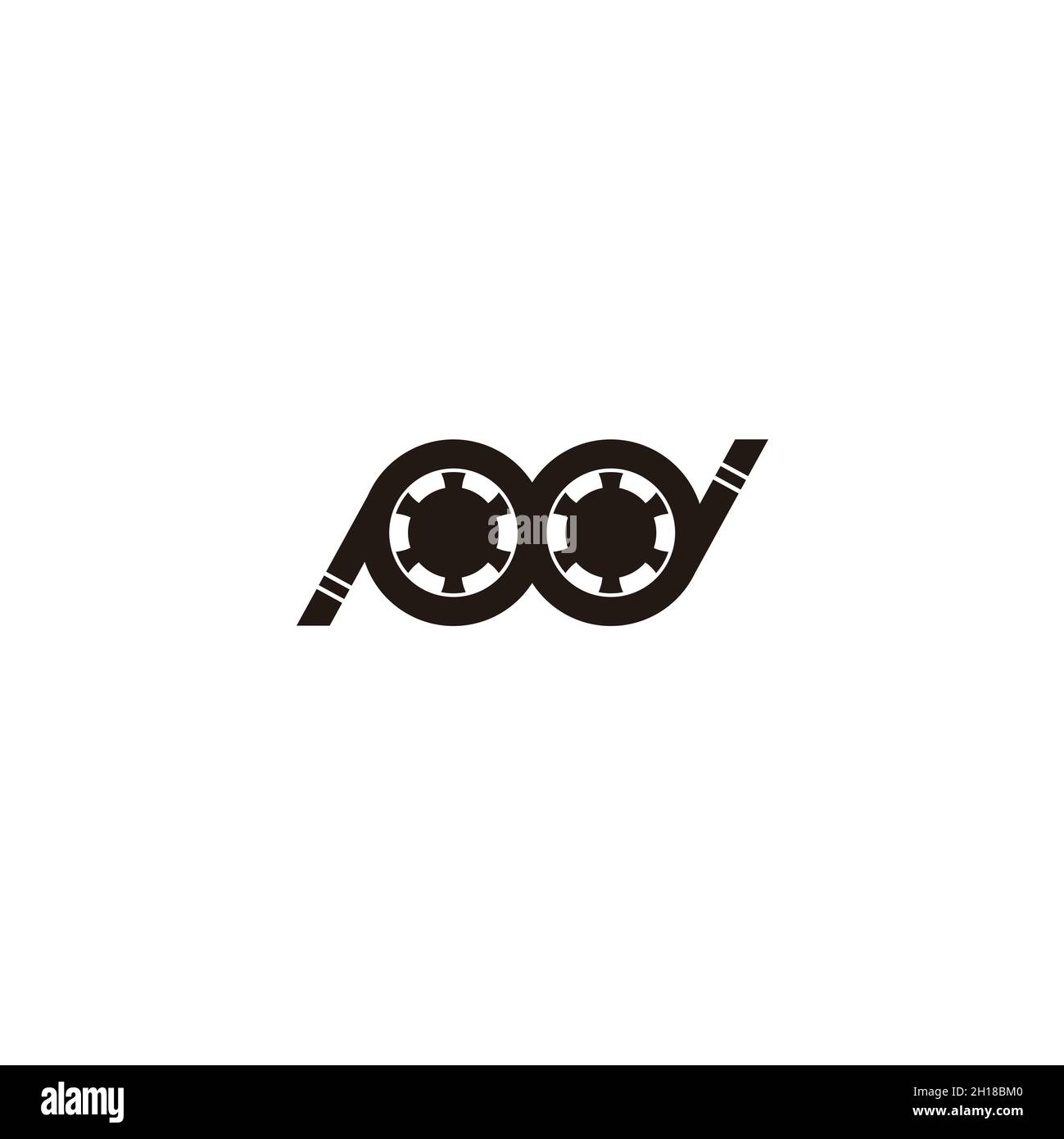 letter p d wheels tires arrows motion logo vector Stock Vector