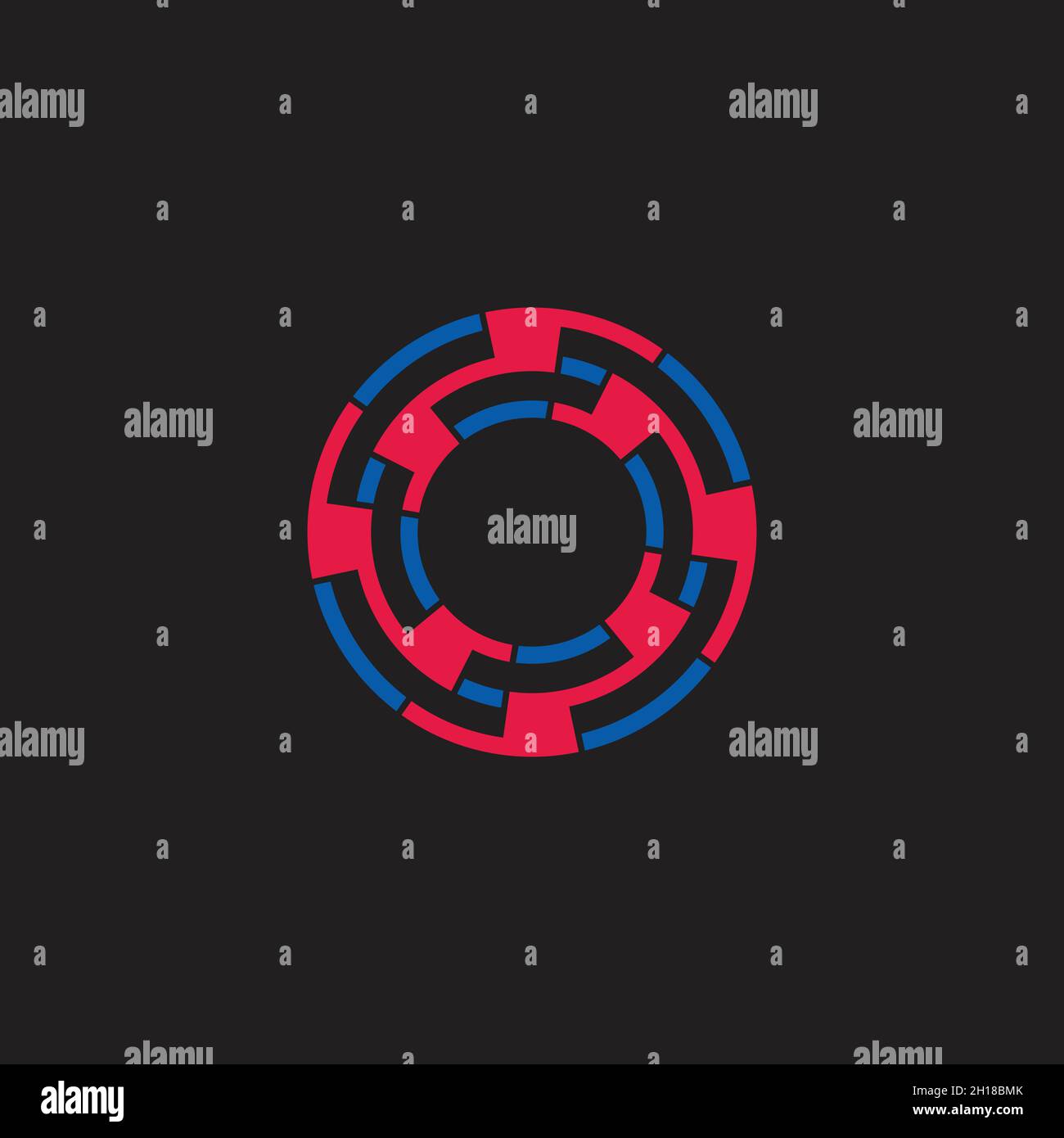 circle rotation abstract motion object colorful geometric logo Stock Vector