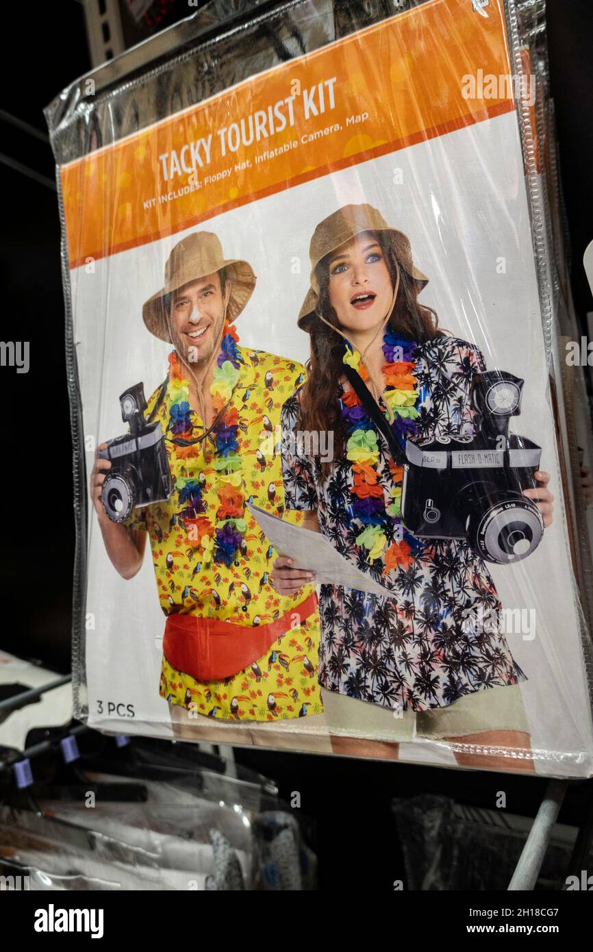 Halloween Costumes are for sale at Party City store, NYC, USA 2021