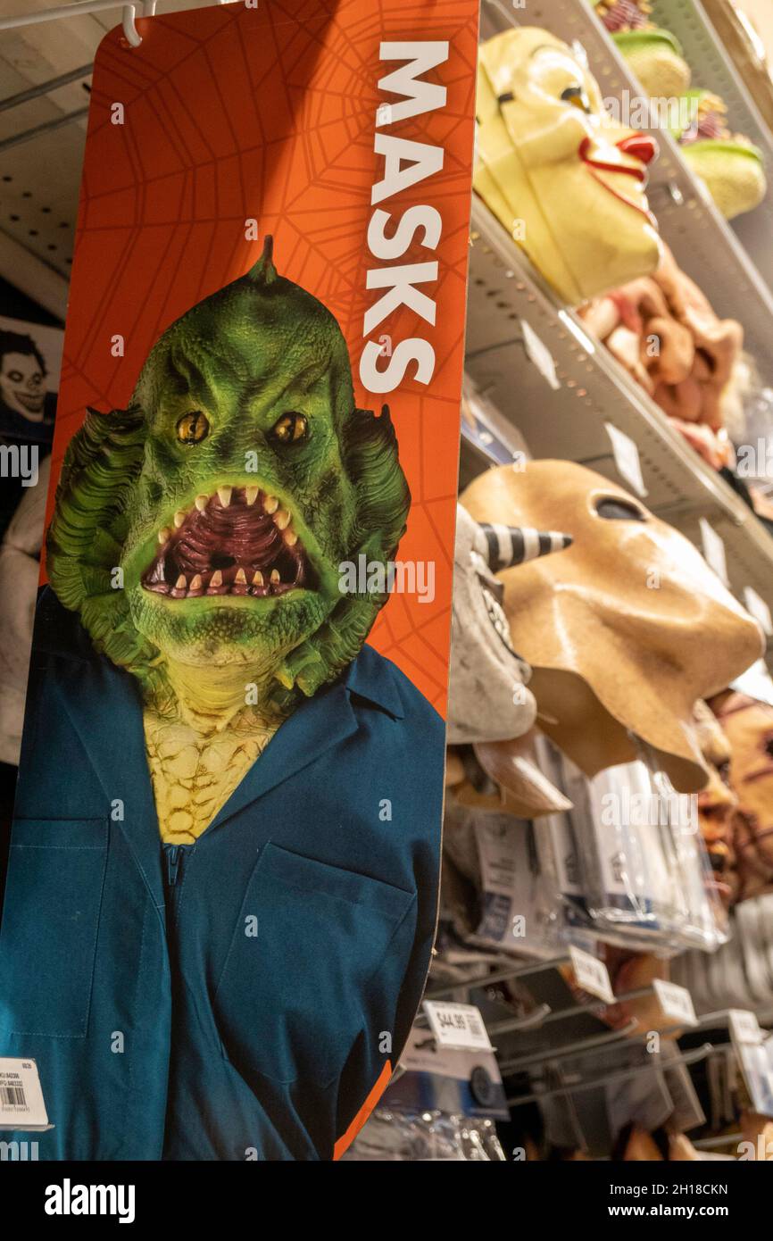 Halloween Masks are for sale at Party City store, NYC, USA 2021 Stock Photo Alamy