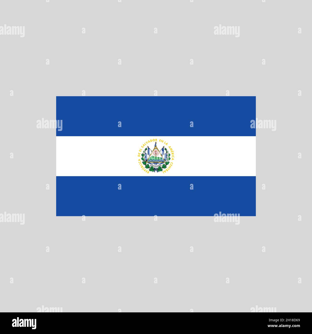 Flag of El Salvador color line element. Vector element for web page