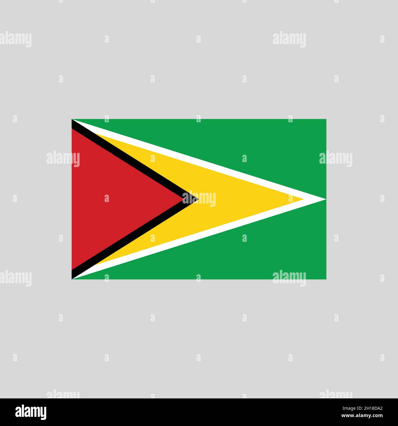 Flag of Guyana color line element. Vector element for web page, mobile ...